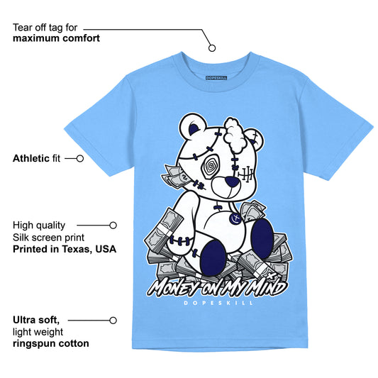 AJ 6 University Blue DopeSkill University Blue T-Shirt MOMM Bear Graphic