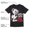 85 Black White 1s DopeSkill T-Shirt Broken Heart Graphic