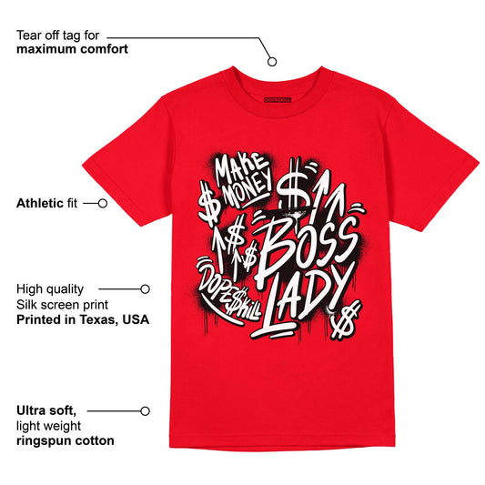 AJ 9 Chile Red DopeSkill Chile Red T-shirt Boss Lady Graphic