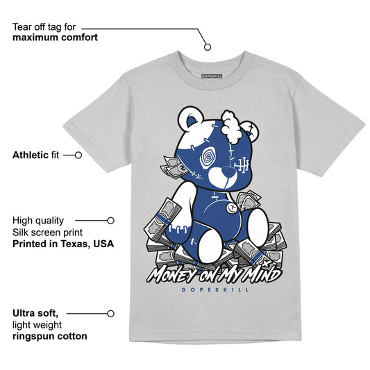 AJ 13 French Blue DopeSkill Light Steel Grey T-shirt MOMM Bear Graphic