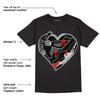 Black Canvas 4s DopeSkill T-Shirt Heart AJ 4 Graphic