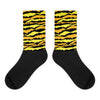 Abstract Tiger Sublimated Socks Match Taxi Yellow Black 8s