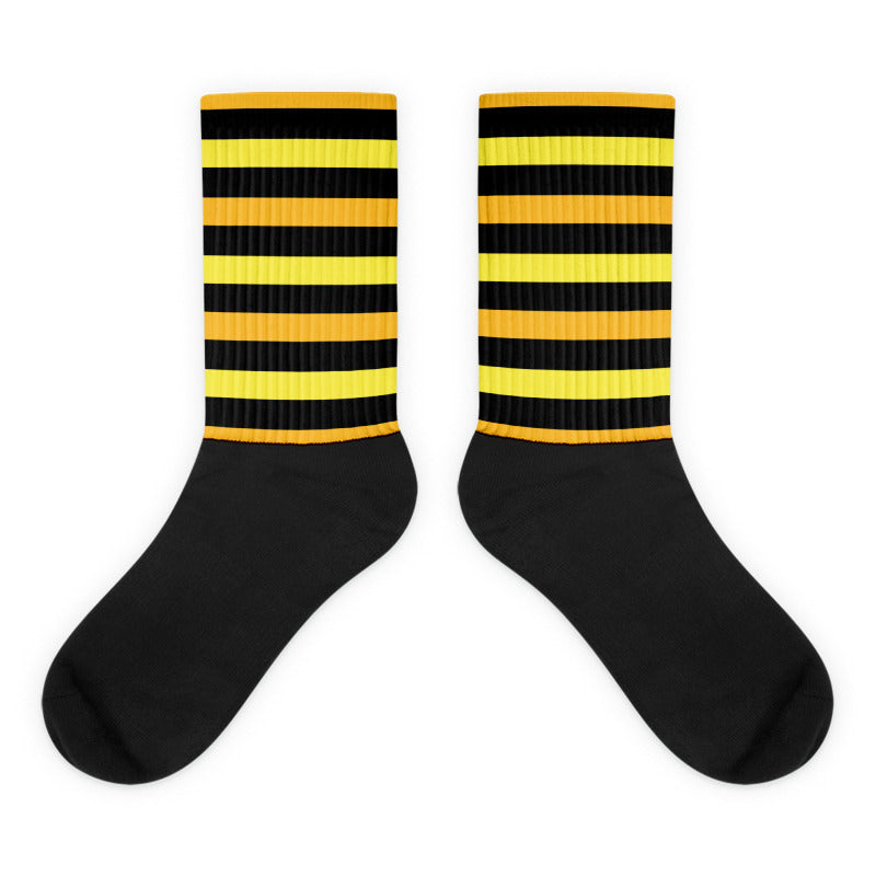 HS Sublimated Socks Match Taxi Yellow Black 8s