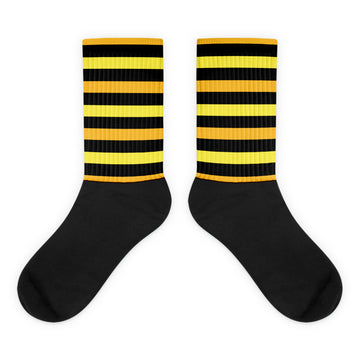 HS Sublimated Socks Match Taxi Yellow Black 8s