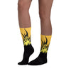 FIRE Sublimated Socks Match Taxi Yellow Black 8s