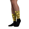 Mushroom Sublimated Socks Match Taxi Yellow Black 8s