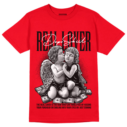 Red Thunder 4s DopeSkill Red T-shirt Real Lover Graphic