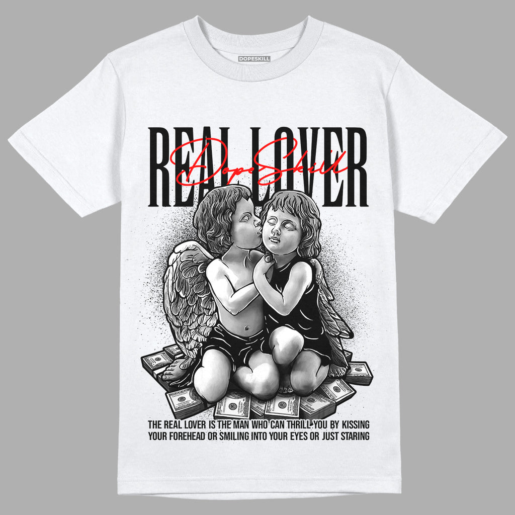 Dunk Low Panda White Black DopeSkill T-Shirt Real Lover Graphic - White 