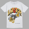 Taxi Yellow Black 8s DopeSkill T-Shirt Loser Lover Graphic - White 