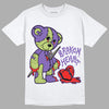 Jordan 4 Canyon Purple DopeSkill T-Shirt Broken Heart Graphic - White 