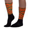 Dunk Low Team Dark Green Orange Sublimated Socks Abstract Tiger Graphic