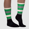 Lucky Green 2s Sublimated Socks Horizontal Stripes Graphic