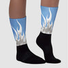 University Blue 5s Dopeskill Sublimated Socks FIRE Graphic