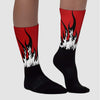 Playoffs 13s Sublimated Socks FIRE Graphic