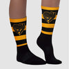 Black Taxi 12s Sublimated Socks Horizontal Stripes Graphic