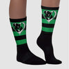 Lucky Green 1s Low DopeSkill Sublimated Socks Horizontal Stripes Graphic