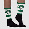 Gorge Green 1s Sublimated Socks Horizontal Stripes Graphic