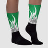 Lucky Green 3s DopeSkill Sublimated Socks FIRE Graphic