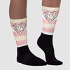 Washed Pink 1s Retro High OG DopeSkill Sublimated Socks Horizontal Stripes Graphic