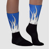 True Blue 1s Sublimated Socks FIRE Graphic