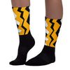 Goldenrod Dunk Sublimated Socks ZicZac Graphic