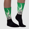 Lucky Green 2s Sublimated Socks FIRE Graphic