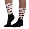 Dunk Low Night Maroon and Medium Soft Pink Sublimated Socks Abstract Tiger Graphic