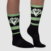 Seafoam 4s Sublimated Socks Horizontal Stripes Graphic