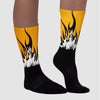 Goldenrod Dunk Sublimated Socks FIRE Graphic