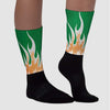 Pine Green 4s DopeSkill Sublimated Socks FIRE Graphic