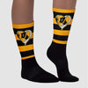 Goldenrod Dunk Sublimated Socks Horizontal Stripes Graphic