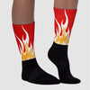 Dunk Low Gym Red Sublimated Socks FIRE Graphic