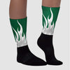 Gorge Green 1s Sublimated Socks FIRE Graphic