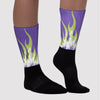 FIRE Sublimated Socks Match AJ 4 Canyon Purple