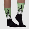 Seafoam 4s Sublimated Socks FIRE Graphic