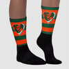 Dunk Low Team Dark Green Orange Sublimated Socks Horizontal Stripes Graphic