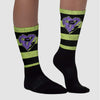 Horizontal Stripes Sublimated Socks Match AJ 4 Canyon Purple