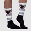 Black Flint 13s DopeSkill Sublimated Socks Horizontal Stripes Graphic