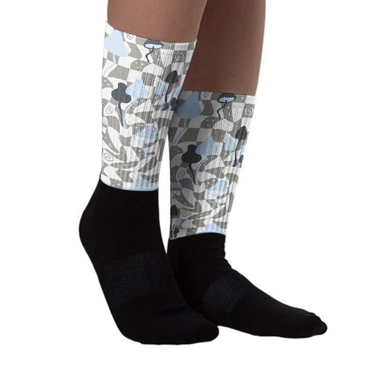 Cool Grey 6s Sublimated Socks Mushroom Graphic