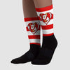 Dunk Low Gym Red Sublimated Socks Horizontal Stripes Graphic