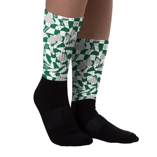 Gorge Green 1s Sublimated Socks Mushroom Graphic