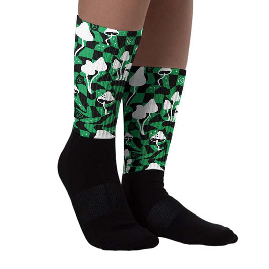 Lucky Green 1s Low DopeSkill Sublimated Socks Mushroom Graphic