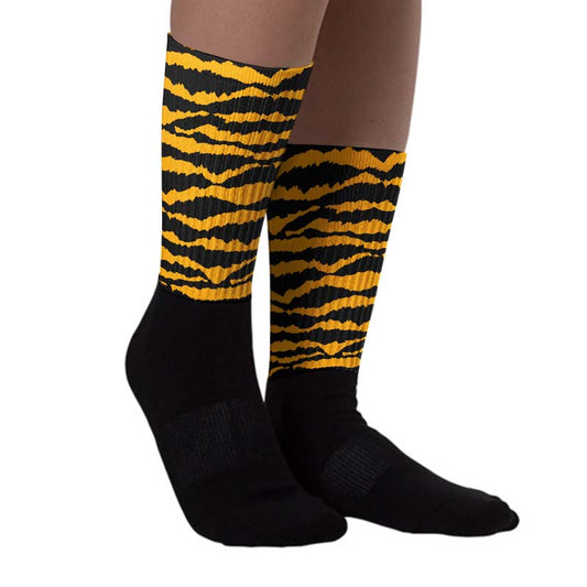 Black Taxi 12s Sublimated Socks Abstract Tiger Graphic