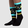 Aqua 5s Sublimated Socks Horizontal Stripes Graphic