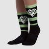 Seafoam 4s Sublimated Socks Horizontal Stripes Graphic