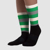 Lucky Green 2s Sublimated Socks Horizontal Stripes Graphic