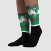Lucky Green 3s DopeSkill Sublimated Socks Horizontal Stripes Graphic