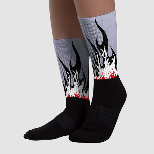 Black Flint 13s DopeSkill Sublimated Socks FIRE Graphic