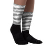 Abstract Tiger Sublimated Socks Match AJ 12 Stealth