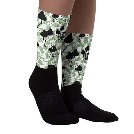 Seafoam 4s Sublimated Socks Mushroom Graphic